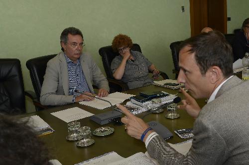 Il governatore della Regione FVG, Massimiliano Fedriga, presiede i lavori della Giunta regionale